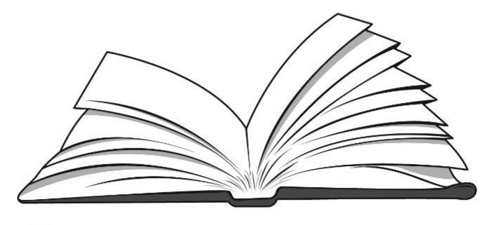 Контур книги раскрытой