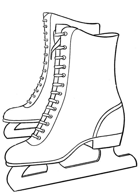 Коньки раскраска для детей