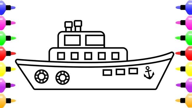 Рисование корабля для детей