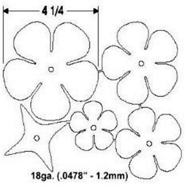 Лепестки для розы из металлы чертеж