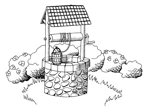 Колодец раскраска