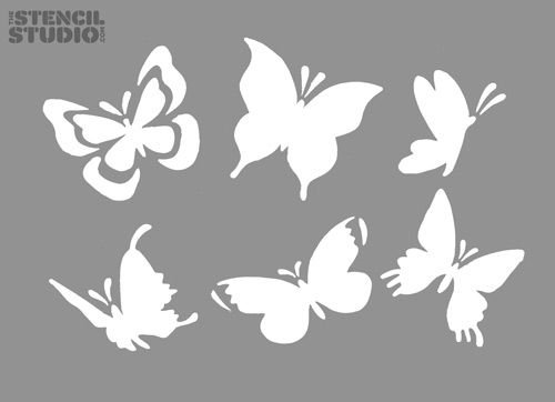 Трафарет бабочки на стену под покраску
