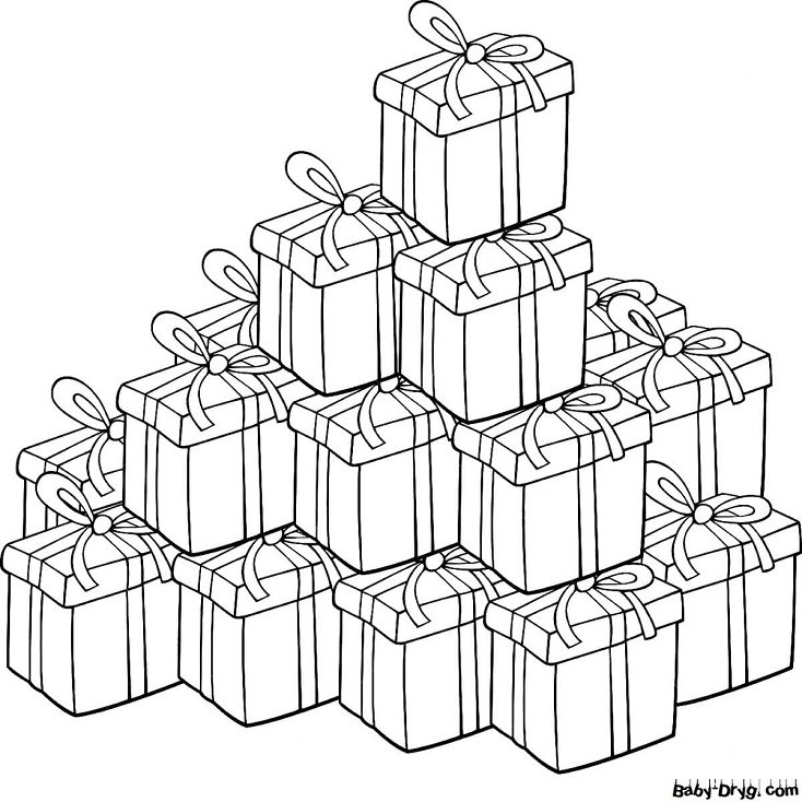 Подарок раскраска