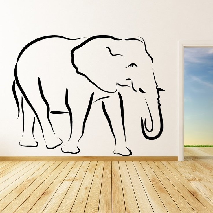 Слон на стене