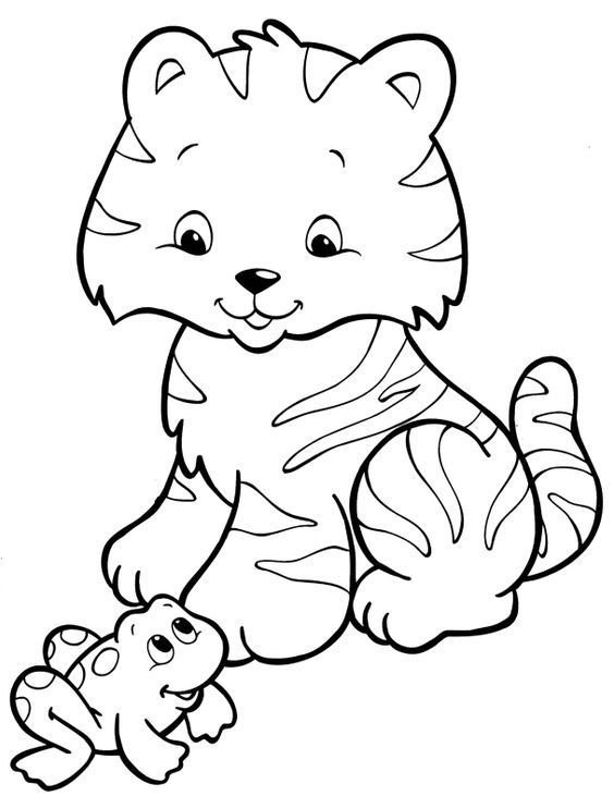 Раскраска малышам животные