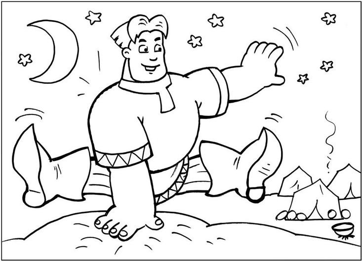 Раскраска три богатыря Алеша Попович