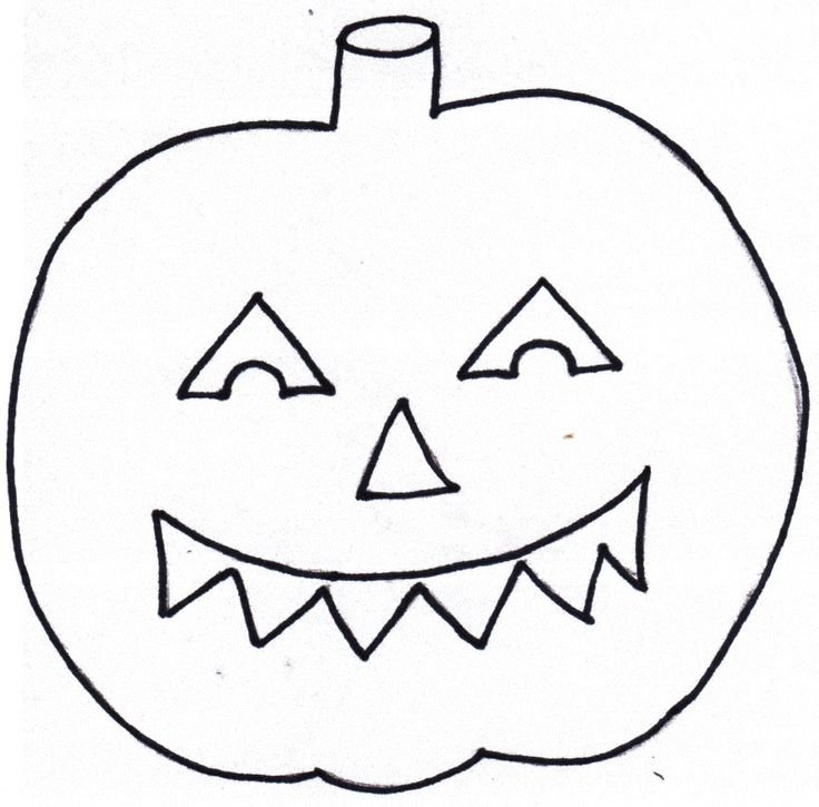 Тыква на Хэллоуин трафарет для вырезания