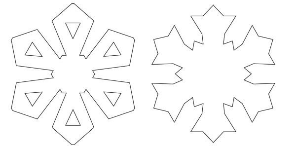 Трафарет «снежинки»