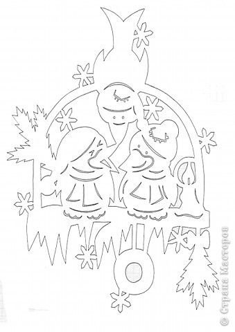 Трафарет кормушки для украшения окна