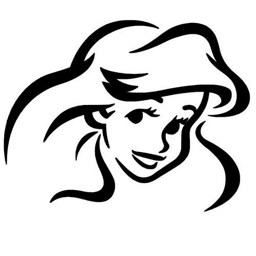 Трафарет лица девушки для торта