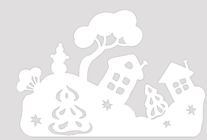 Новогодние ьрафарет Ына окно