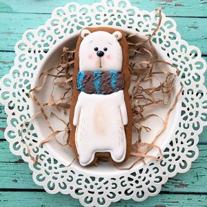 Трафарет мишка для пряников