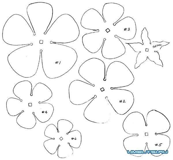 Трафарет для розы из металла