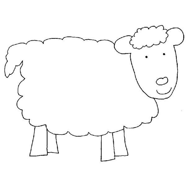 Трафарет овечки для аппликации
