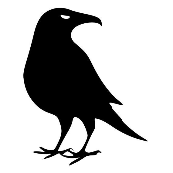 Трафарет ворона