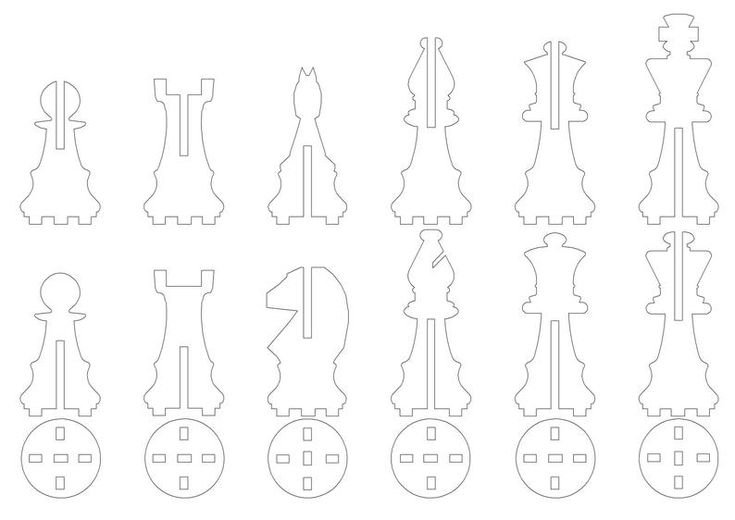 Чертёж шахматных фигур