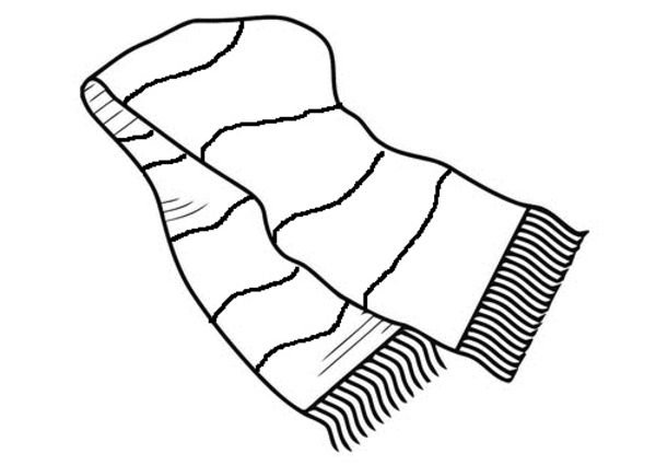 Раскраска шарфик для малышей