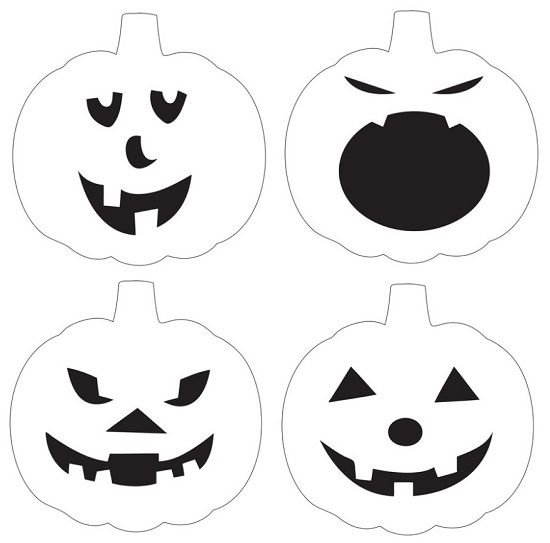 Трафарет тыквы для Хэллоуина из бумаги