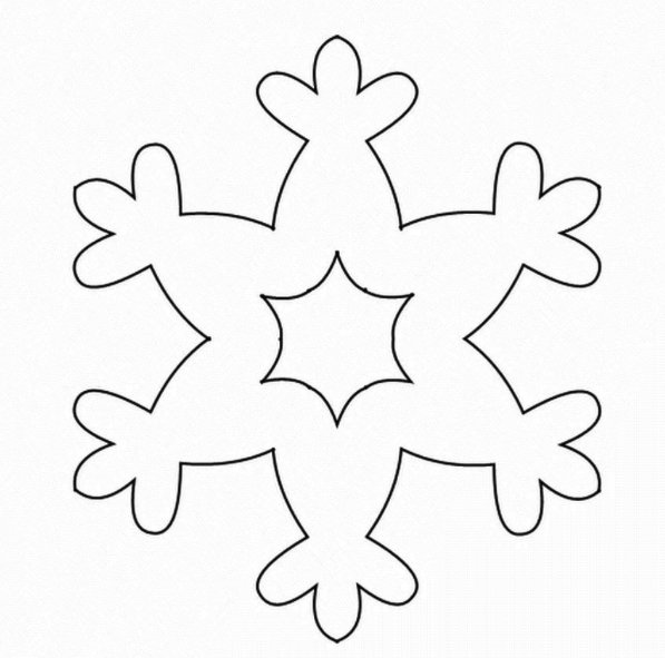 Снежинки маленькие трафареты