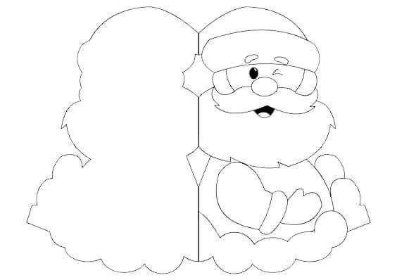 Заготовка для новогодней открытки для детей