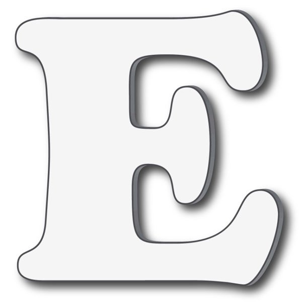 Объемная буква е