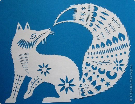 Вытынанки Лисичка