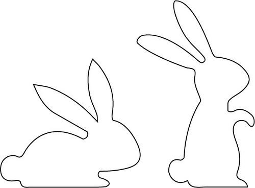 Заяц шаблон для вырезания