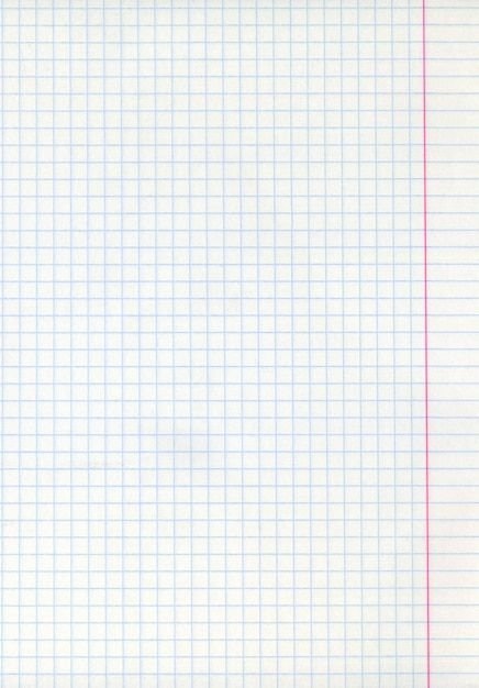 Скан тетрадного листа в клетку а4