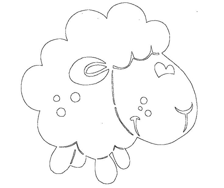 Барашек трафарет