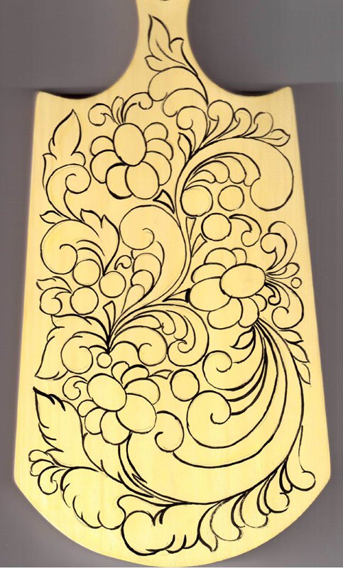 Роспись разделочной доски