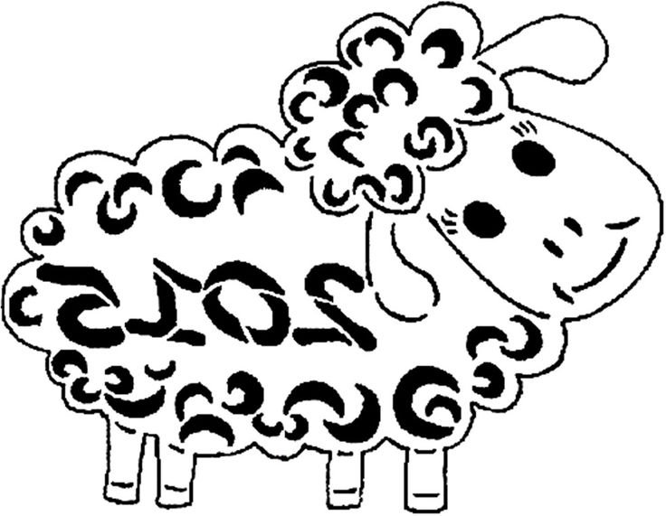 Барашек трафарет для вырезания
