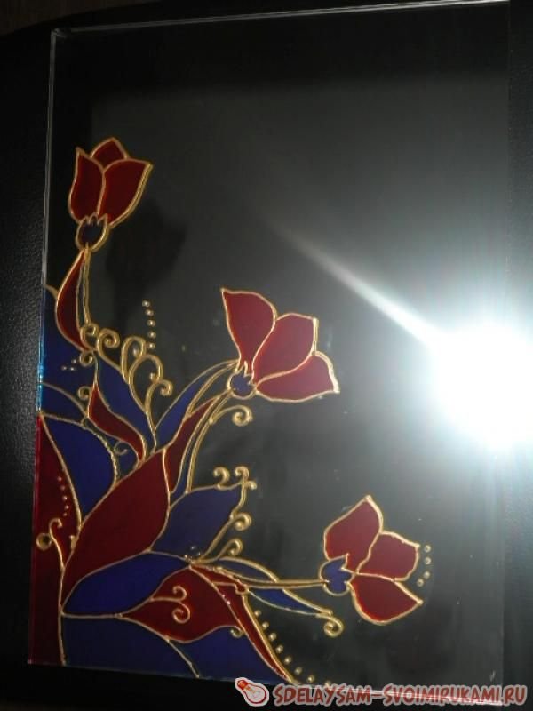 Витражная роспись на зеркале