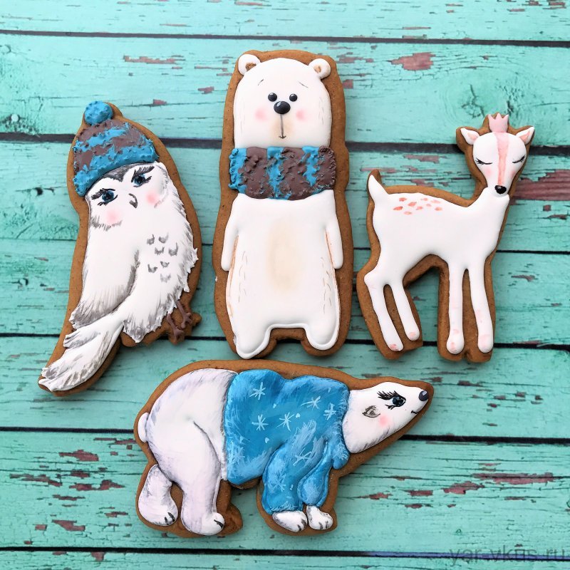 Пряник белый медведь