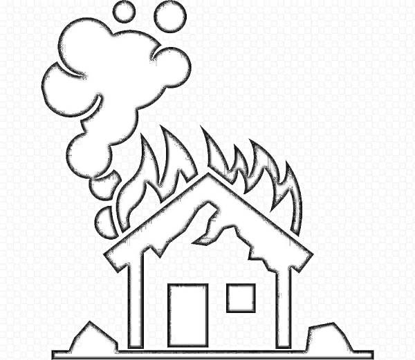 горящий дом