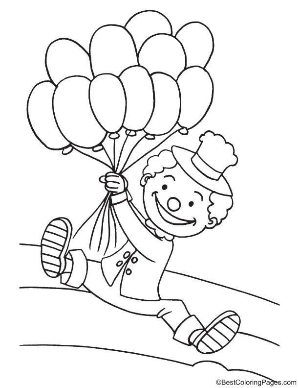 Клоун раскраска