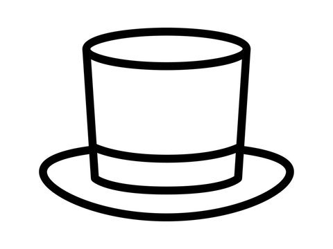 Шляпа цилиндр раскраска
