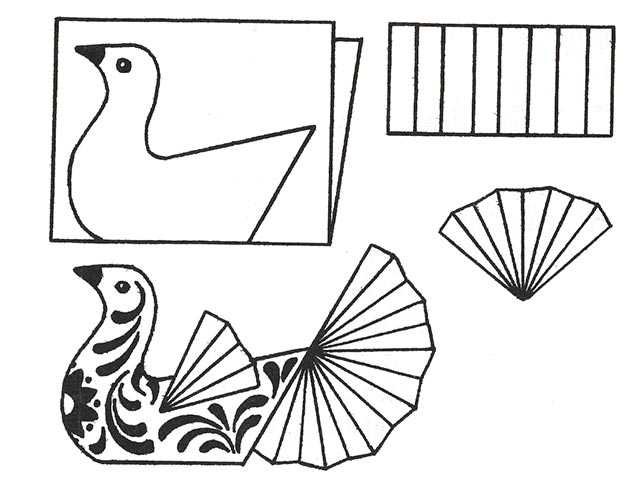 Аппликация птица счастья