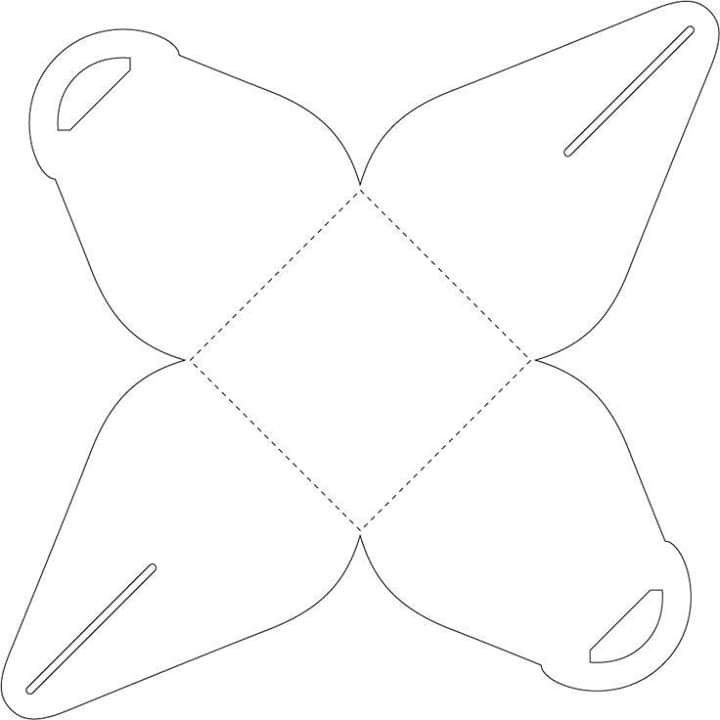 Развертка упаковки для подарка