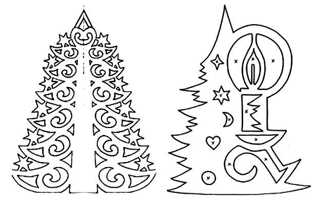 Новогодние вырезалки на окна трафареты