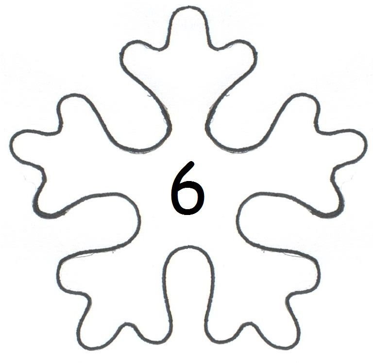 Снежинка из фетра выкройка