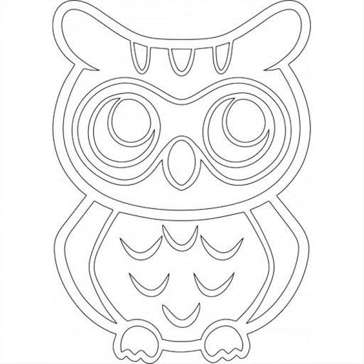 Трафарет Совушки