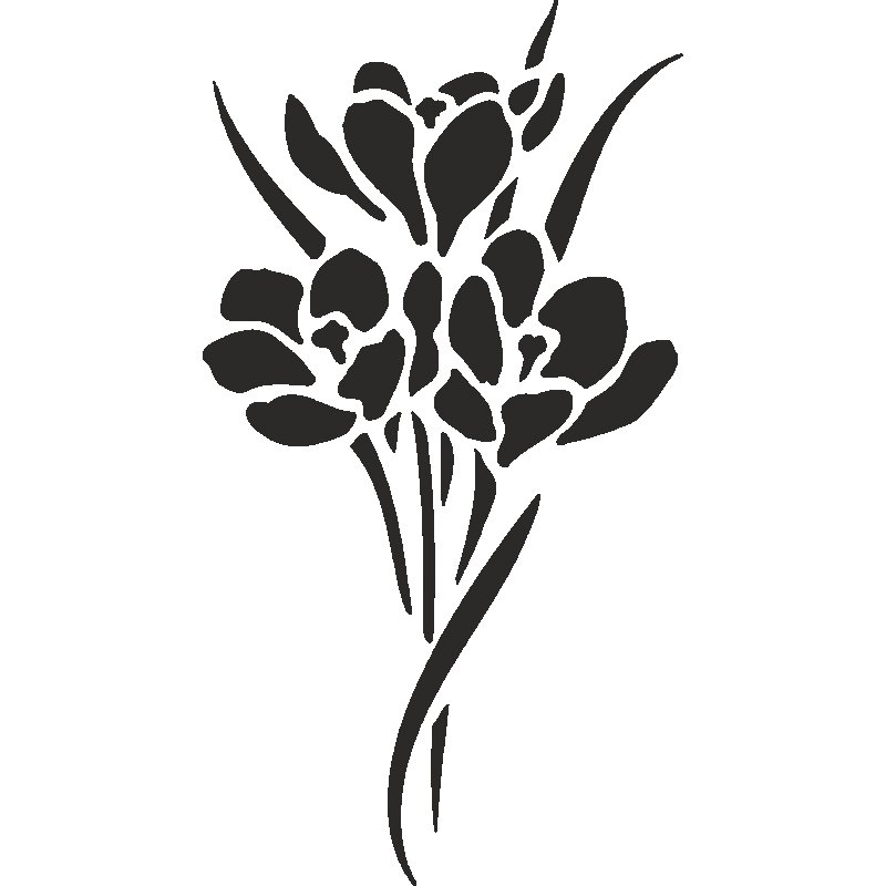 Трафарет цветы для покраски