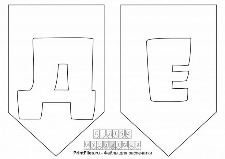 Надпись с днем рождения по буквам