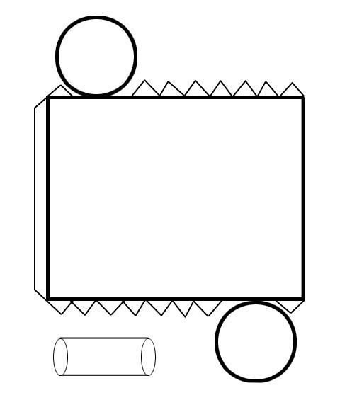 Развёртка цилиндра для склеивания
