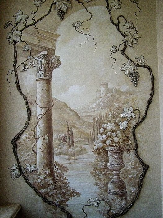 Объемная роспись стен