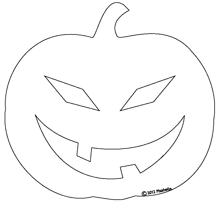 Шаблон для вырезки тыквы на Хэллоуин