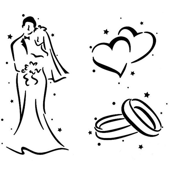 Силуэт жениха и невесты