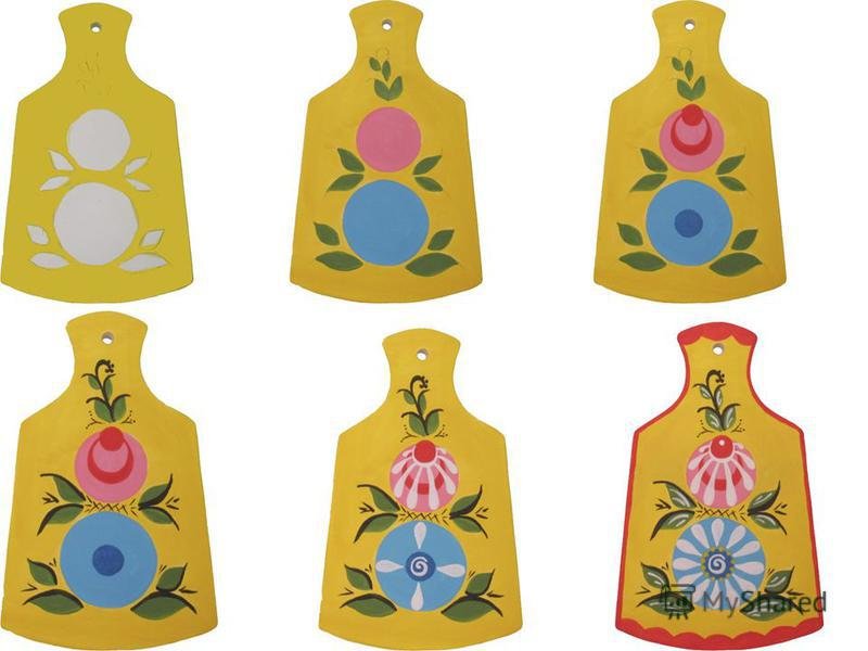 Разделочная доска Городецкая роспись 1кл