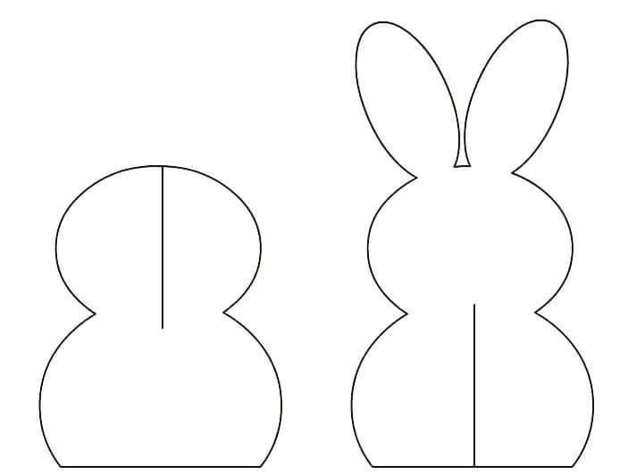 Трафарет зайца для аппликации