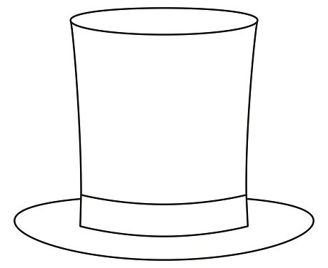 Цилиндр шляпа контур